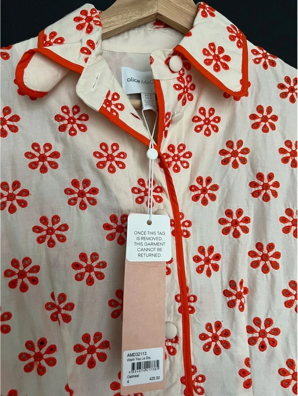 Alice McCall I Want You Floral Embroidered Jacket Dress Size US 0 MSRP $425 NWT - Picture 4 of 6
